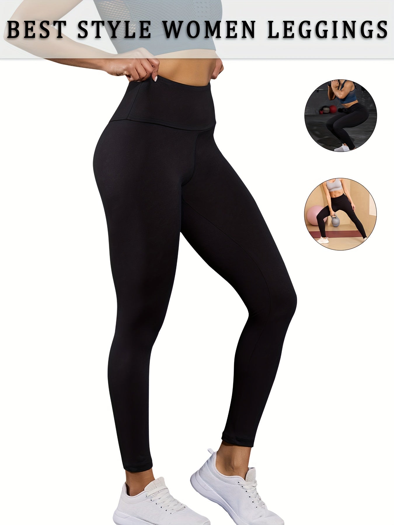 Leggings de sport taille haute Dropshipman, tissu doux, contrôle du ventre, sans transparence, parfaits pour yoga et course à pied.