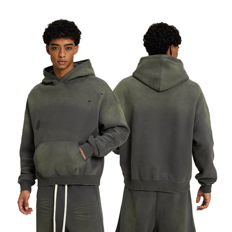 American Retro Streetwear Hoodie Set - HCDSHOP