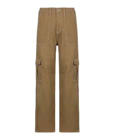 Cargo Solid Baggy Pants - HCDSHOP