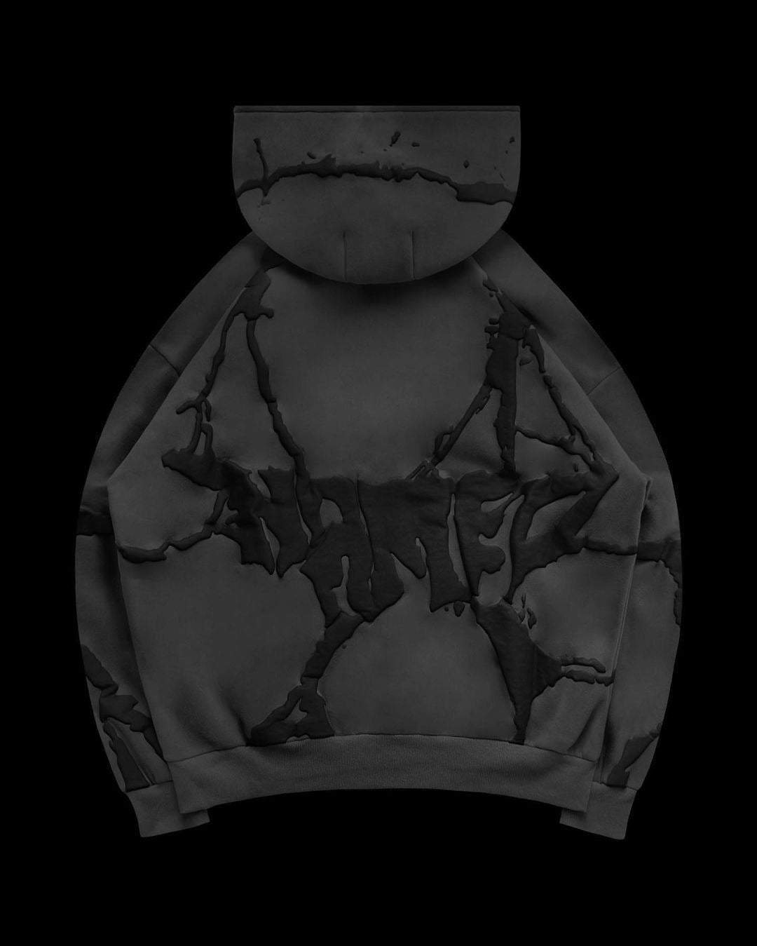 Plush foam printed three color hoodie set