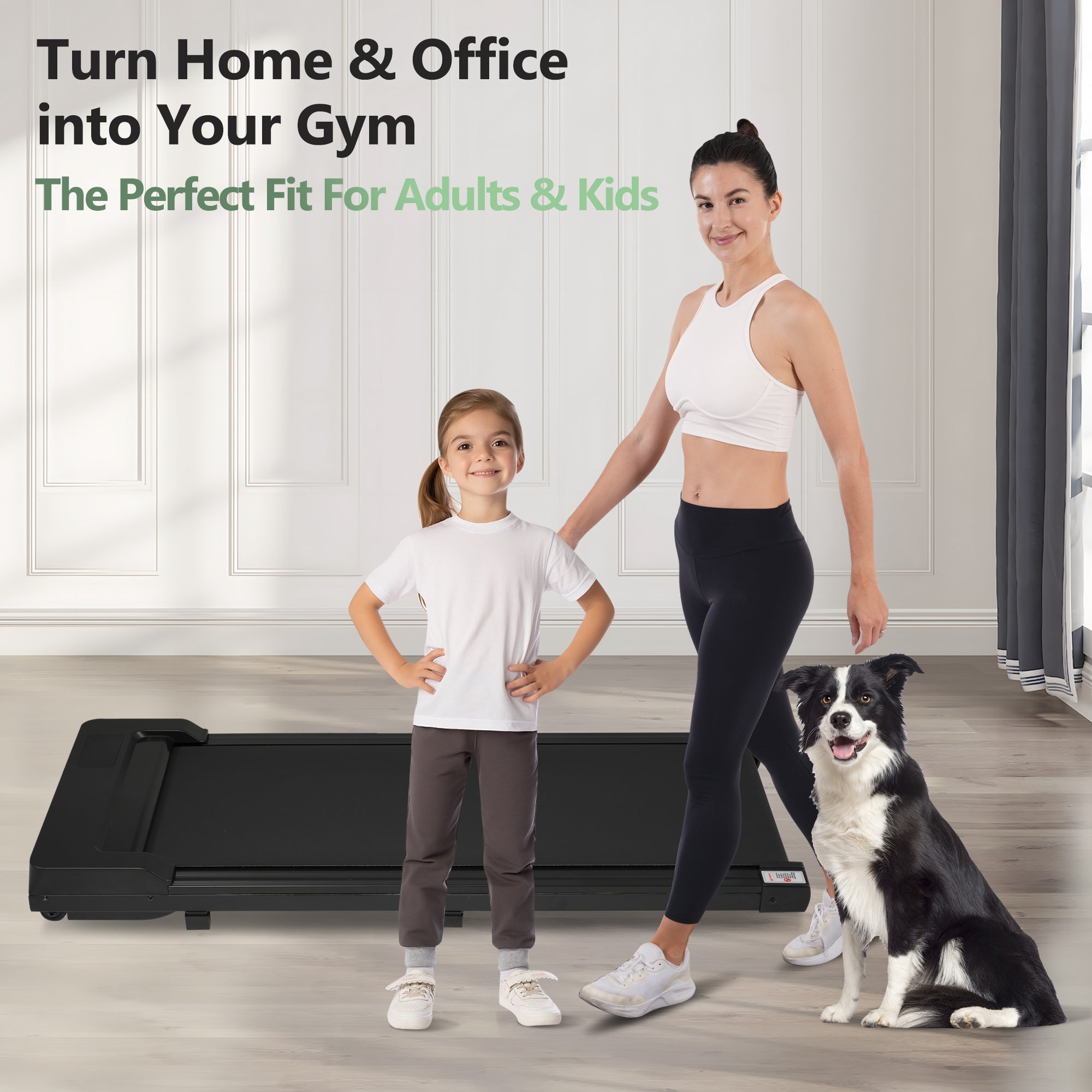 8.10 Walking Pad Treadmill for Home - 2.5HP, 0.6-4 MPH, 300 lbs, Remote Control