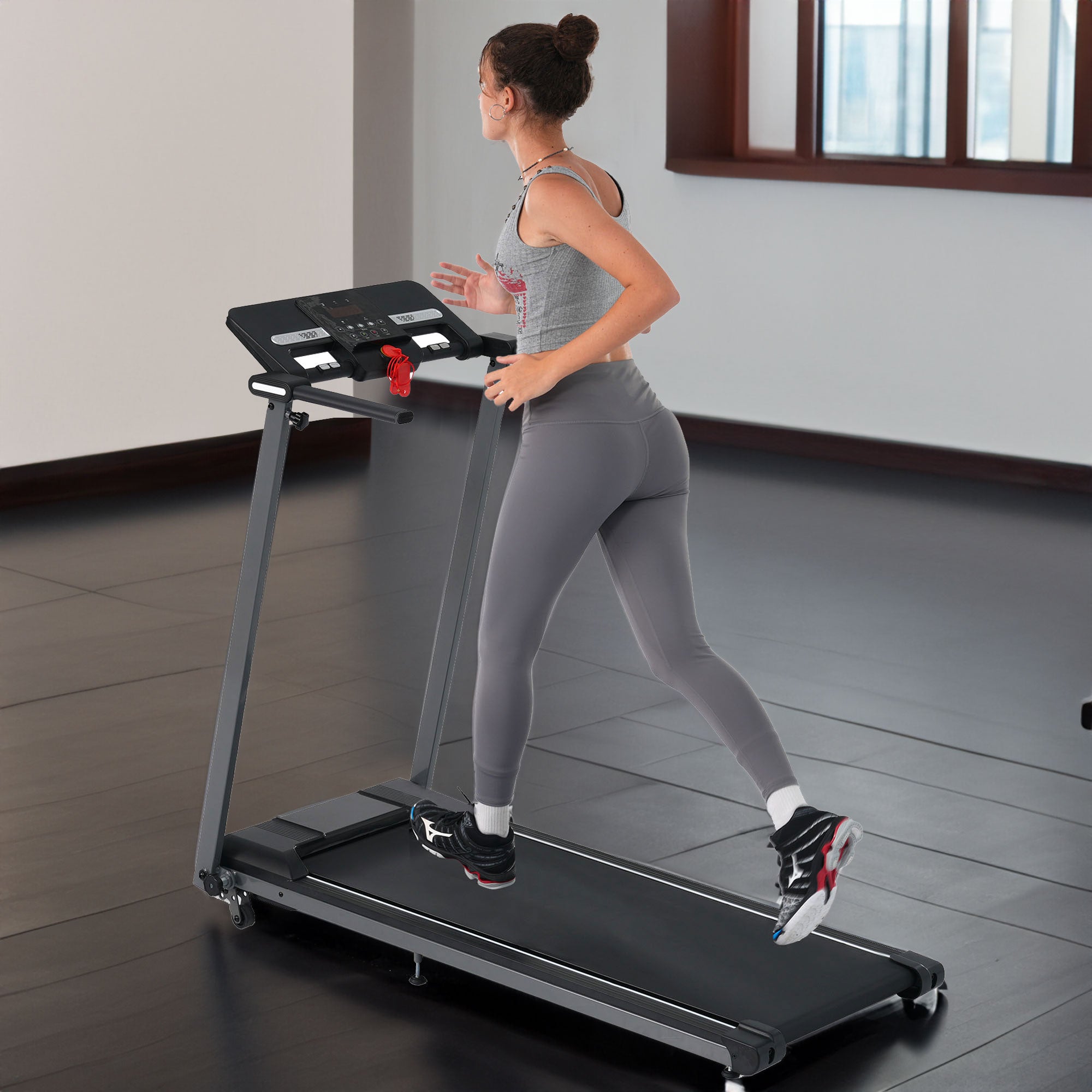 New 2.5HP Folding Walking Pad Treadmill with Incline & Bluetooth - Home