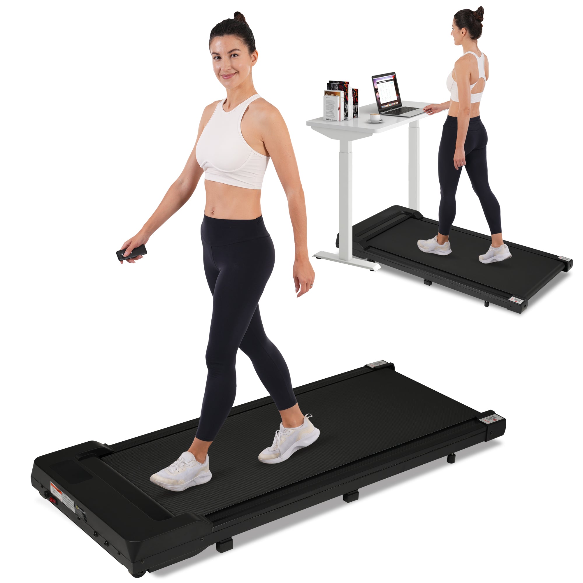 8.10 Walking Pad Treadmill for Home - 2.5HP, 0.6-4 MPH, 300 lbs, Remote Control