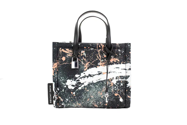 Marc Jacobs Mini Black Splatter Paint Nylon Crossbody Tote