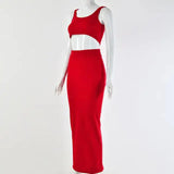 Neon Color Sexy Ribbed Dress Set - HCDSHOP