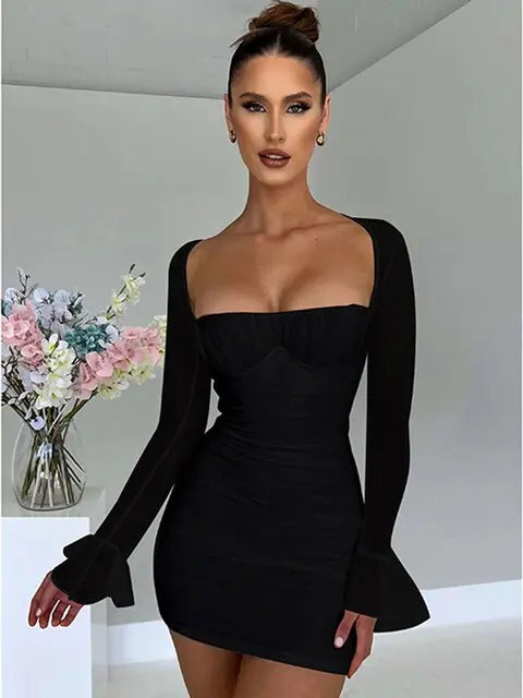 Elegant Backless Sexy Mini Dress - HCDSHOP