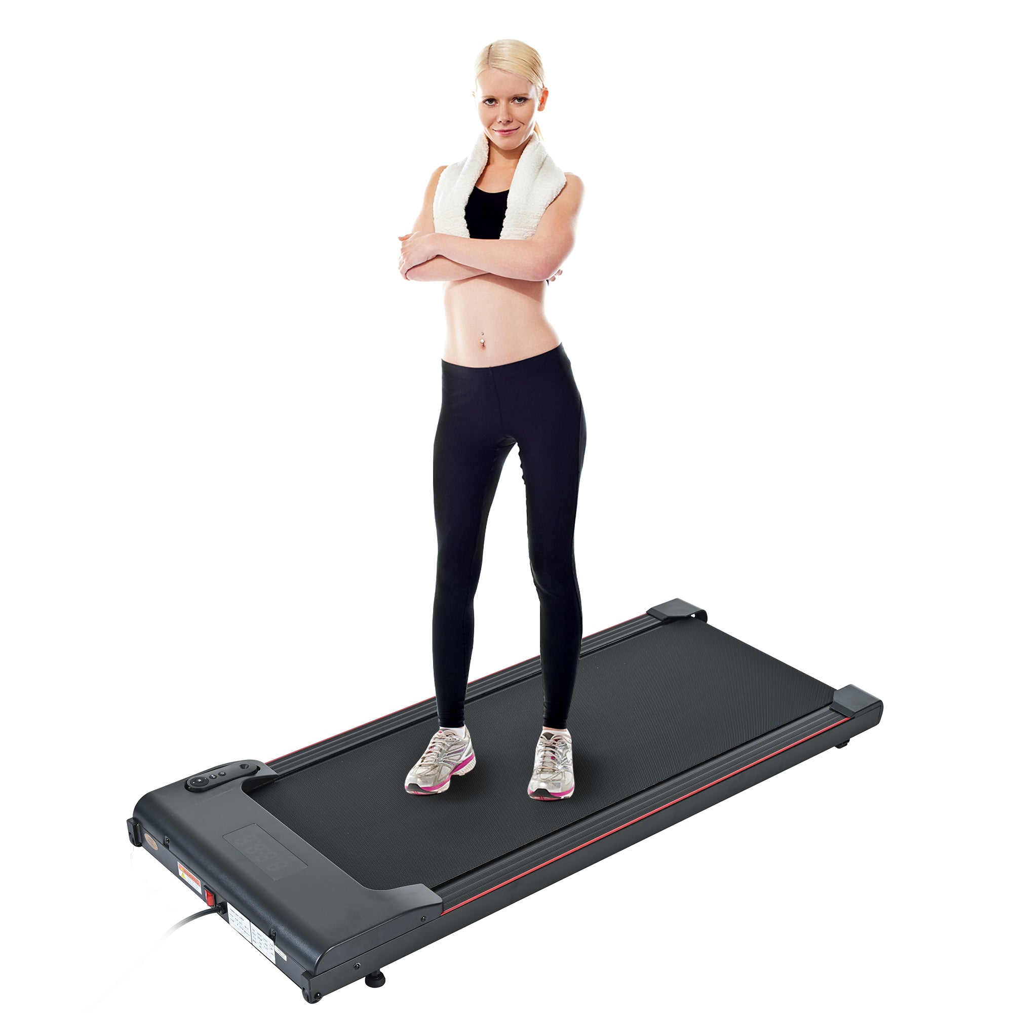 Brushless Electric Walking Mat - 300 lb Capacity, Portable Home Treadmill, 0.5-4.0 mph