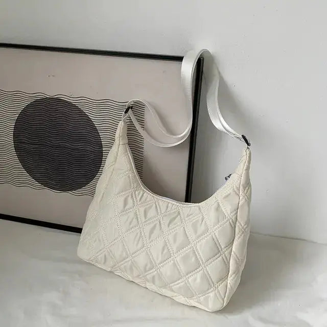 Lattice Pattern Shoulder Bag - HCDSHOP