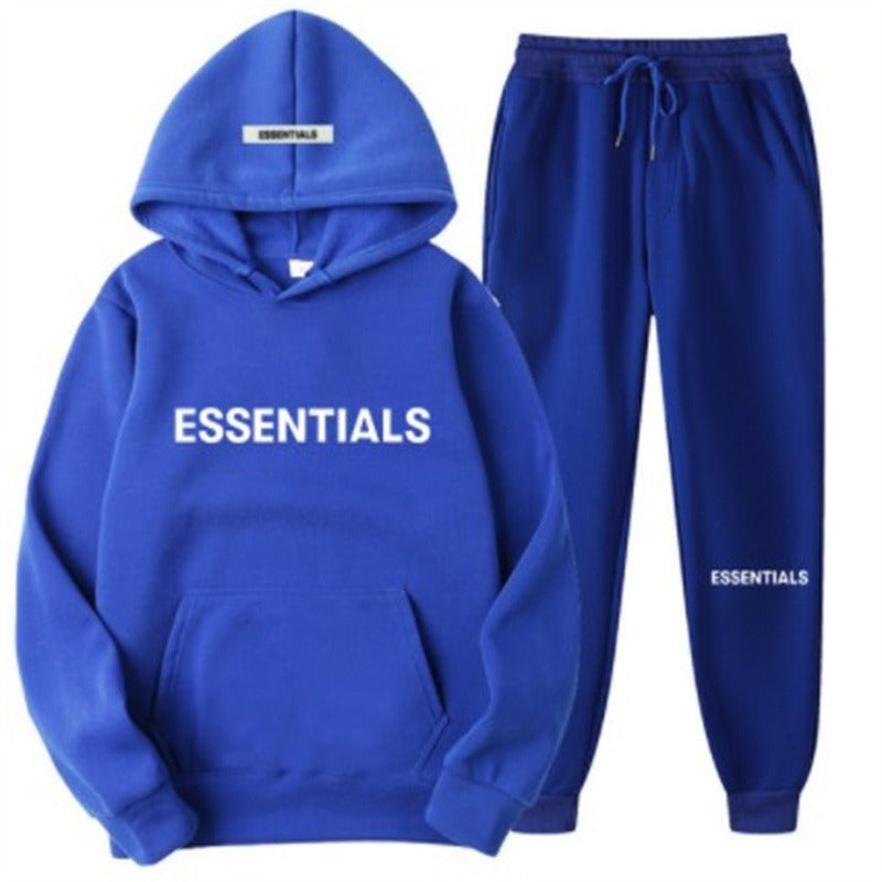 Fear of God Essentials Unisex Set: Hoodie and Pants Streetwear Fall-Winter