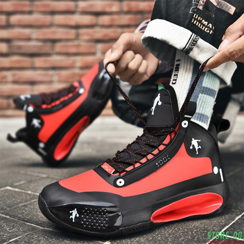 Fashion Comfortable High Top Basketball Shoes Men Cushioning Basketball Sneakers Unisex Training Basket Shoes New Men Trainers