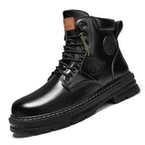 High Top Boots Men's Leather Shoes - HCDSHOP