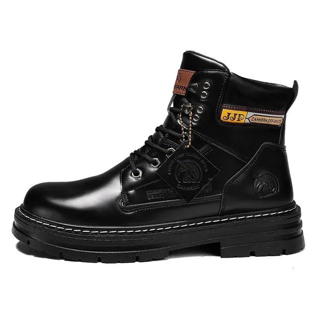 High Top Boots Men's Leather Shoes - HCDSHOP