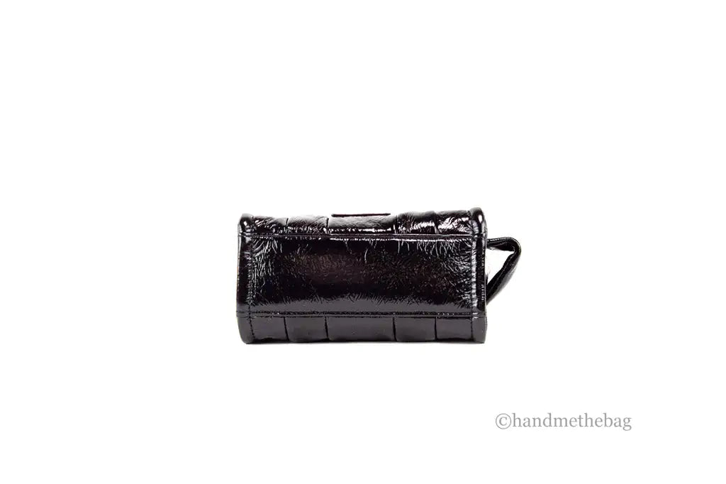 Marc Jacobs The Shiny Crinkle Micro Black Leather Tote