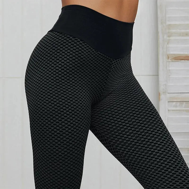 Seamless Patchwork Print High Waist Elastic Polyester Leggings