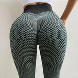 Seamless Patchwork Print High Waist Elastic Polyester Leggings - HCDSHOP