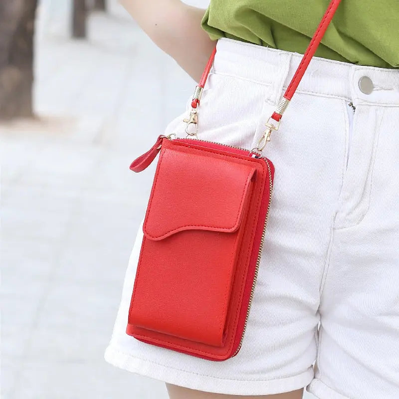 Women's Small Crossbody Shoulder Bags PU Leather Female Cell Phone Pocket Bag Ladies Purse Card Clutches Wallet Messenger Bags - HCDSHOP