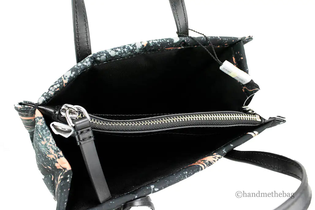 Marc Jacobs Mini Black Splatter Paint Nylon Crossbody Tote