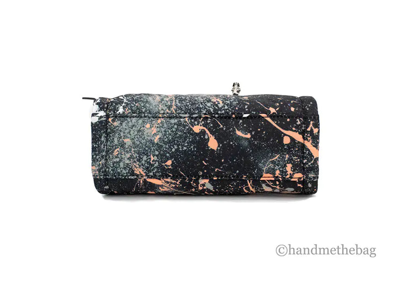 Marc Jacobs Mini Black Splatter Paint Nylon Crossbody Tote