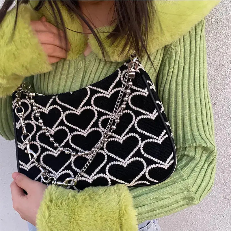 Heart Pattern Shoulder Bag - HCDSHOP