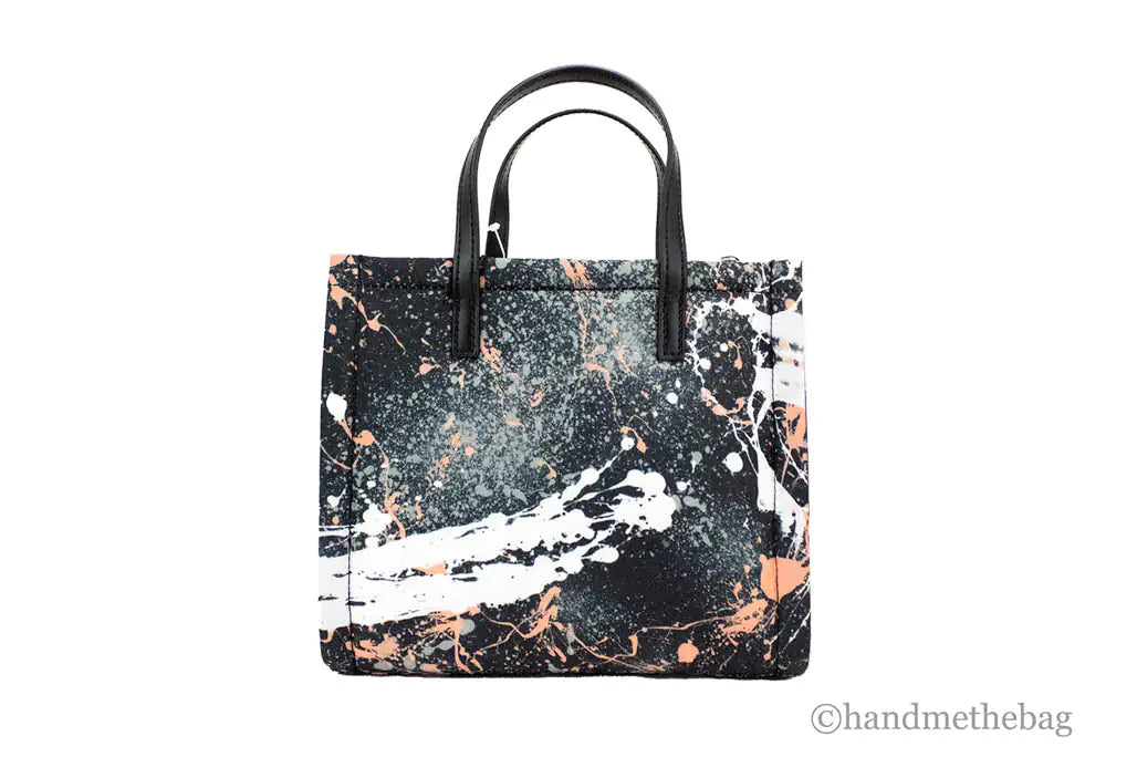 Marc Jacobs Mini Black Splatter Paint Nylon Crossbody Tote