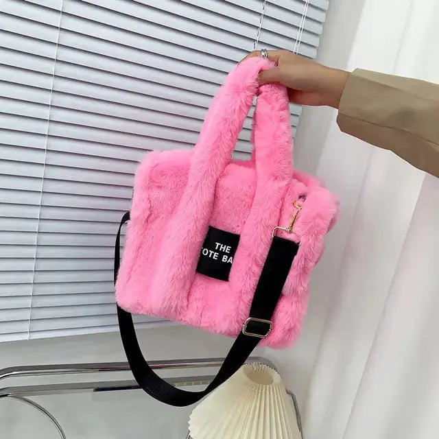 Designer Faux Fur Tote Bag - HCDSHOP