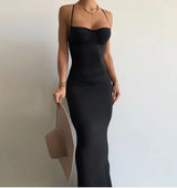 Backless Halter Long Dress - HCDSHOP