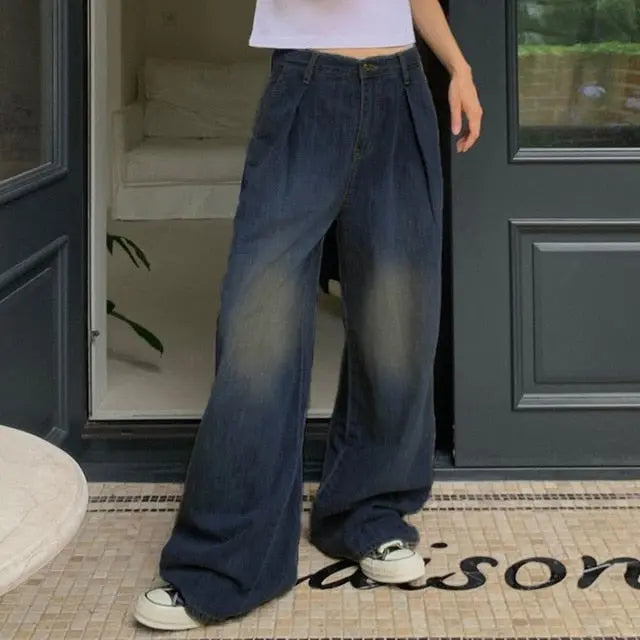 Button Low Waist Women's Cargo and Denim Pants - HCDSHOP