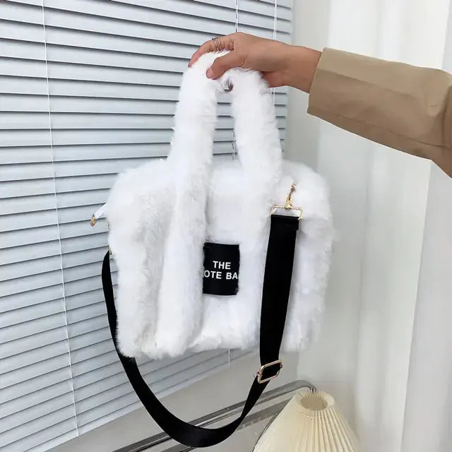 Designer Faux Fur Tote Bag - HCDSHOP