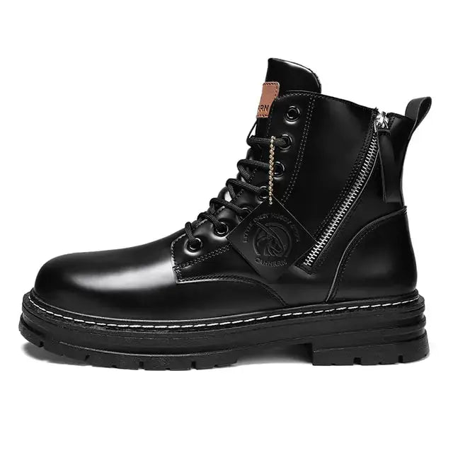 High Top Boots Men's Leather Shoes - HCDSHOP