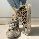 Women Leopard Canvas Shoes - HCDSHOP