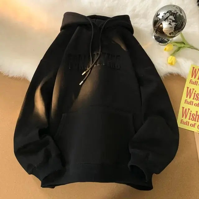 Winter Letter Women Thicken Hoodies - HCDSHOP