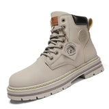 High Top Boots Men's Leather Shoes - HCDSHOP