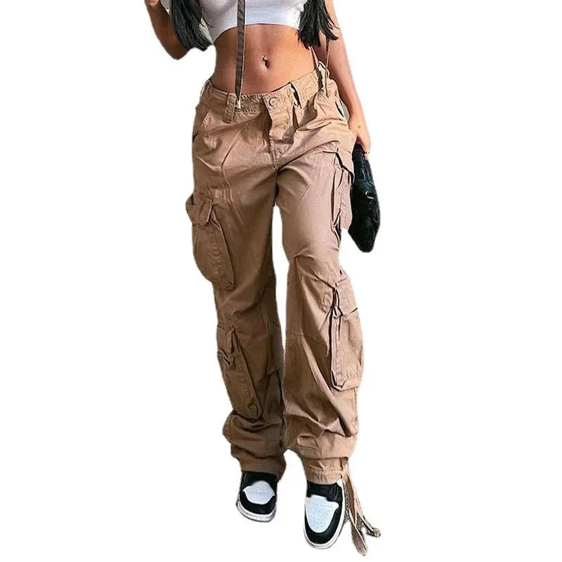 Cargo Solid Baggy Pants - HCDSHOP