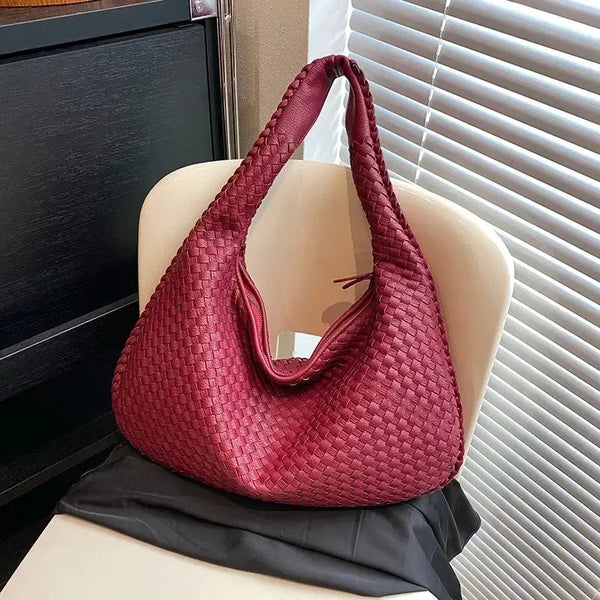 Everyday Vegan Leather Bag - Wine Red - HCDSHOP