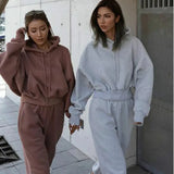 Women Warm Hoodie and Pants Set - HCDSHOP